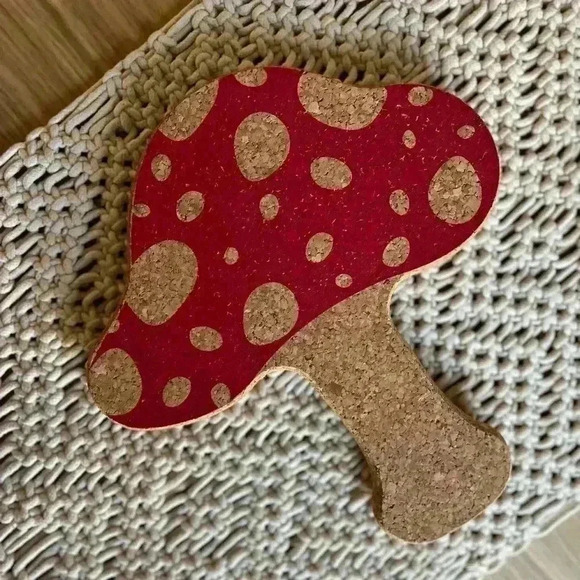 NEW Mushroom Cork Trivet Hot Plate Pot Stand Pot Holder Coaster - Picture 1 of 7